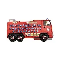 inspiration works - s1125 - jeu educatif electronique - jupiter - camion de sam le pompier avec alphabet