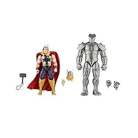 marvel hasbro legends series, figurines de collection de 15 cm thor vs. marvel's destroyer, avengers 60e anniversaire