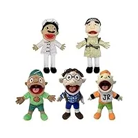 marionnette jeffy, jeffy puppet,camarade classe de jeffy marionnette en peluche, marionnette amusante et espiègle avec bouche de travail pour maison de jeu, cadeau d'anniversaire pour enfant