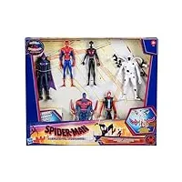 marvel spider-man across the spider-verse ultimate showdown collection, figurines d'action de 15,2 cm