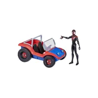 véhicule spider-mobile et figurine miles morales a l'échelle de 15 cm, jouets marvel spider-man, des 4 ans has5010994113476